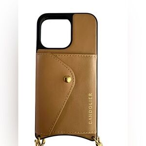 Bandolier Julian Smooth Leather Crossbody Tan/Gold iPhone 13 PRO Case
